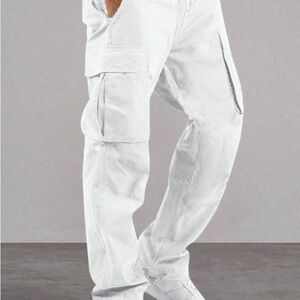 TNA Men's Crisp White Cargo‎ Pants zs 8